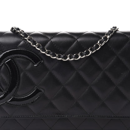 Chanel Calfskin Quilted Cambon Wallet On Chain WOC Black 14 of 15