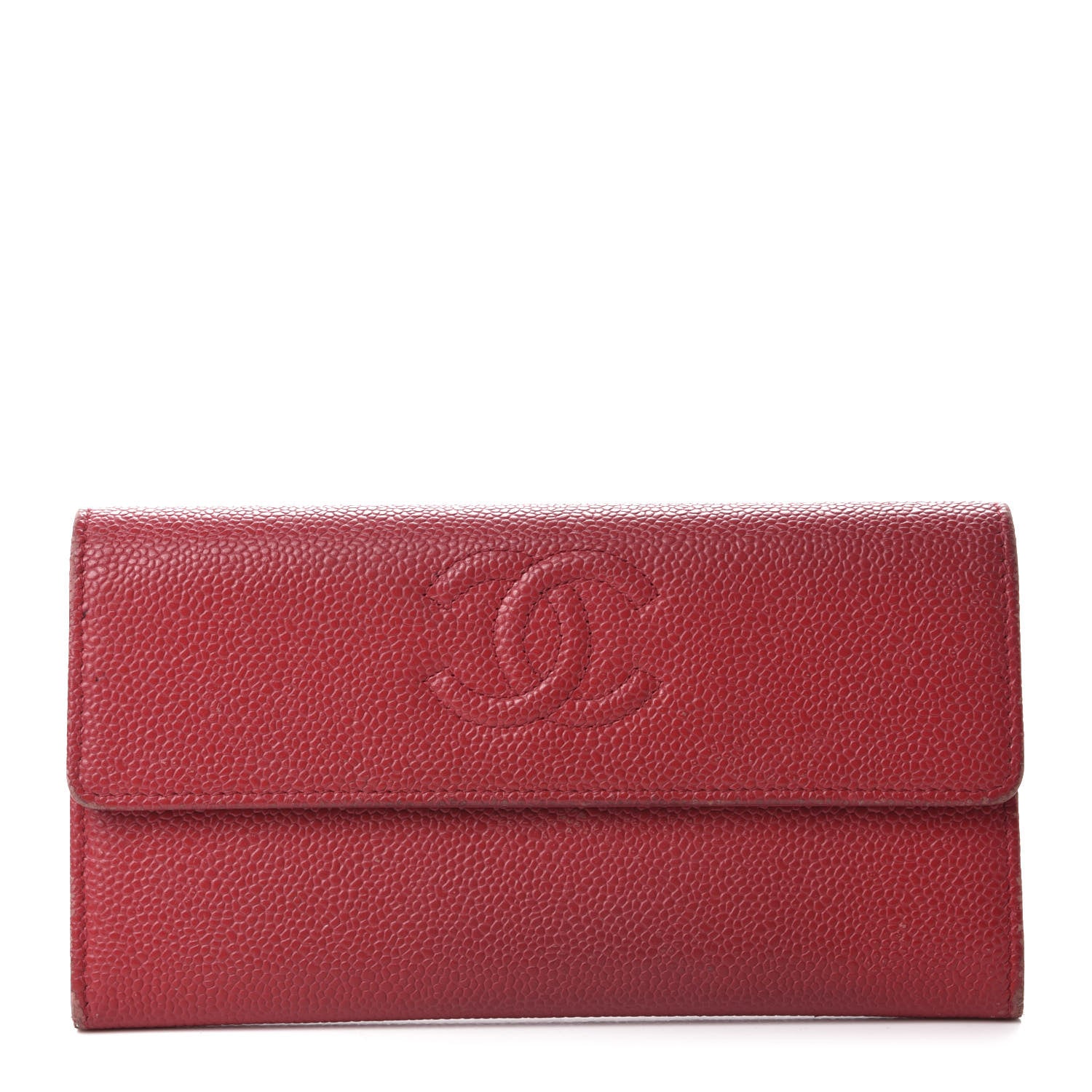 Chanel Caviar Timeless CC Large Flap Wallet Red 1 of 15