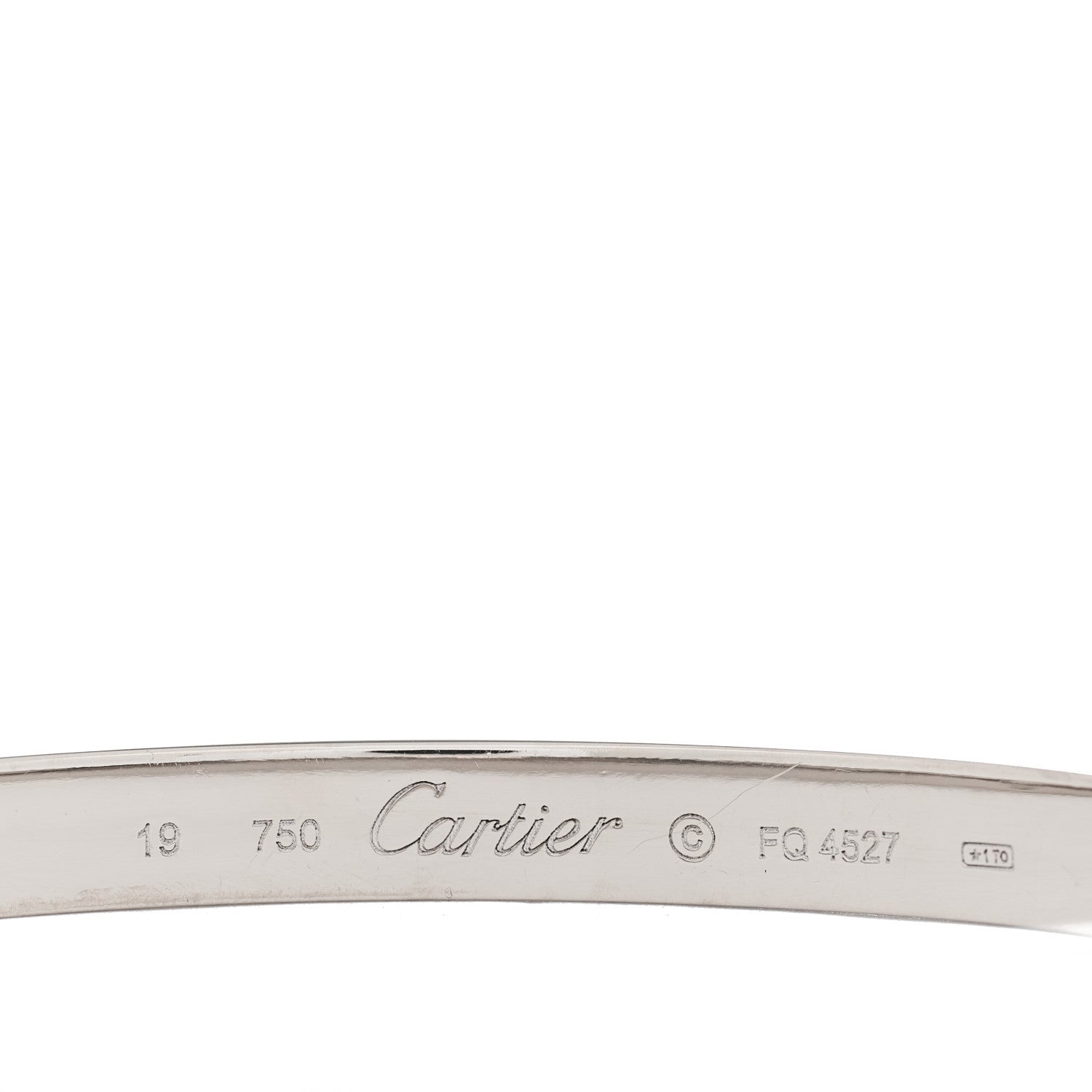 Cartier 18K White Gold LOVE Bracelet 19 3 of 4