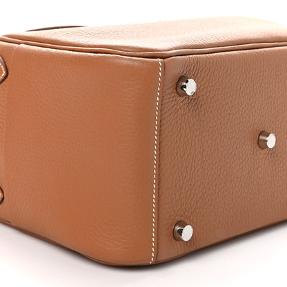 Hermes Taurillon Clemence Lindy 26 Gold 9 of 11