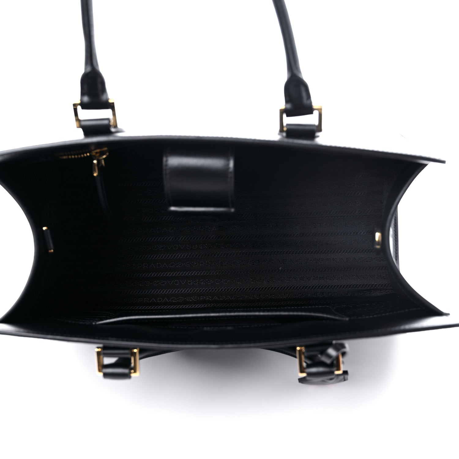 Prada Saffiano Metal Top Handle Black 5 of 12