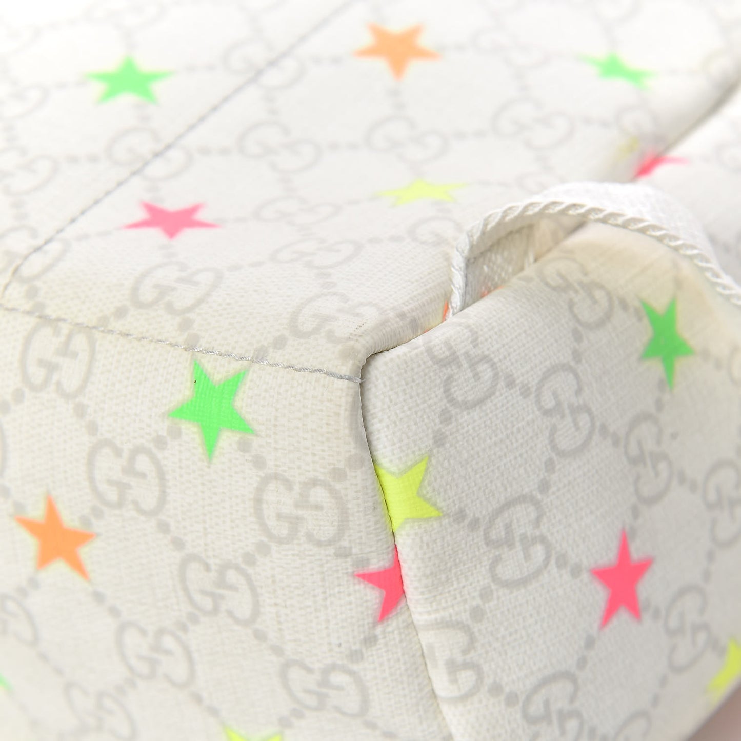 GG Supreme Monogram Stars Childrens Backpack White