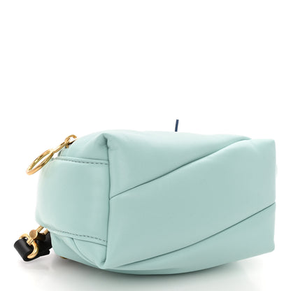 Off-White Calfskin Puffy Pump Pouch Crossbody Bag Light Blue 4 of 9