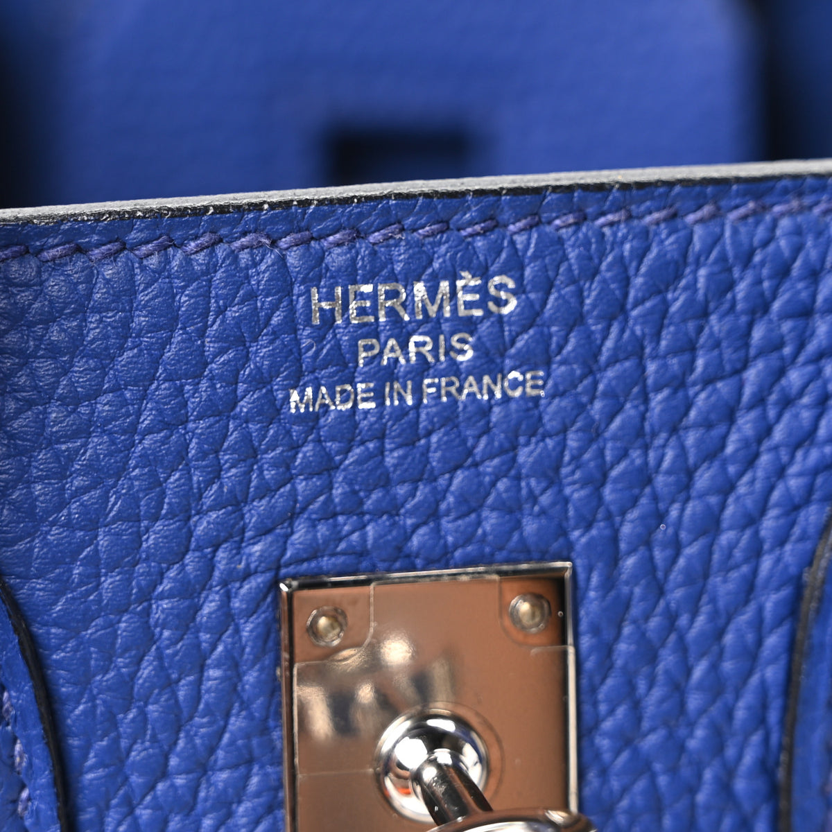 Hermes Togo Birkin 25 Bleu Electrique 5 of 10