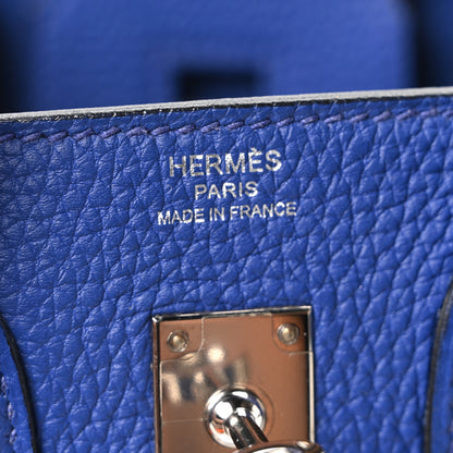 Hermes Togo Birkin 25 Bleu Electrique 5 of 10