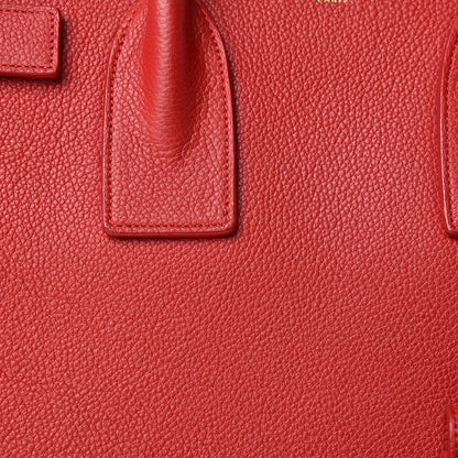 Saint Laurent Grained Calfskin Sac De Jour Lipstick Red 16 of 24