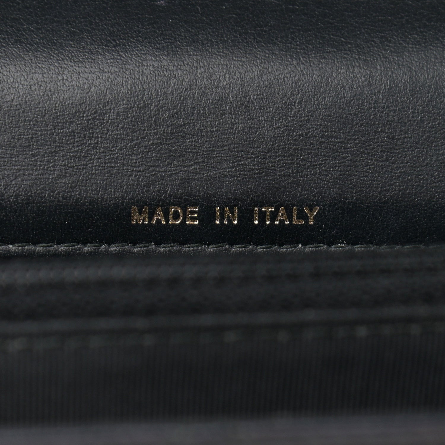 Chanel Letter Calfskin Embossed Quilted Square Wallet On Chain WOC Black 12 of 27