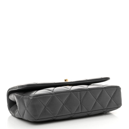 Chanel Shiny Lambskin Quilted Multi Stand Flap Grey 4 of 13