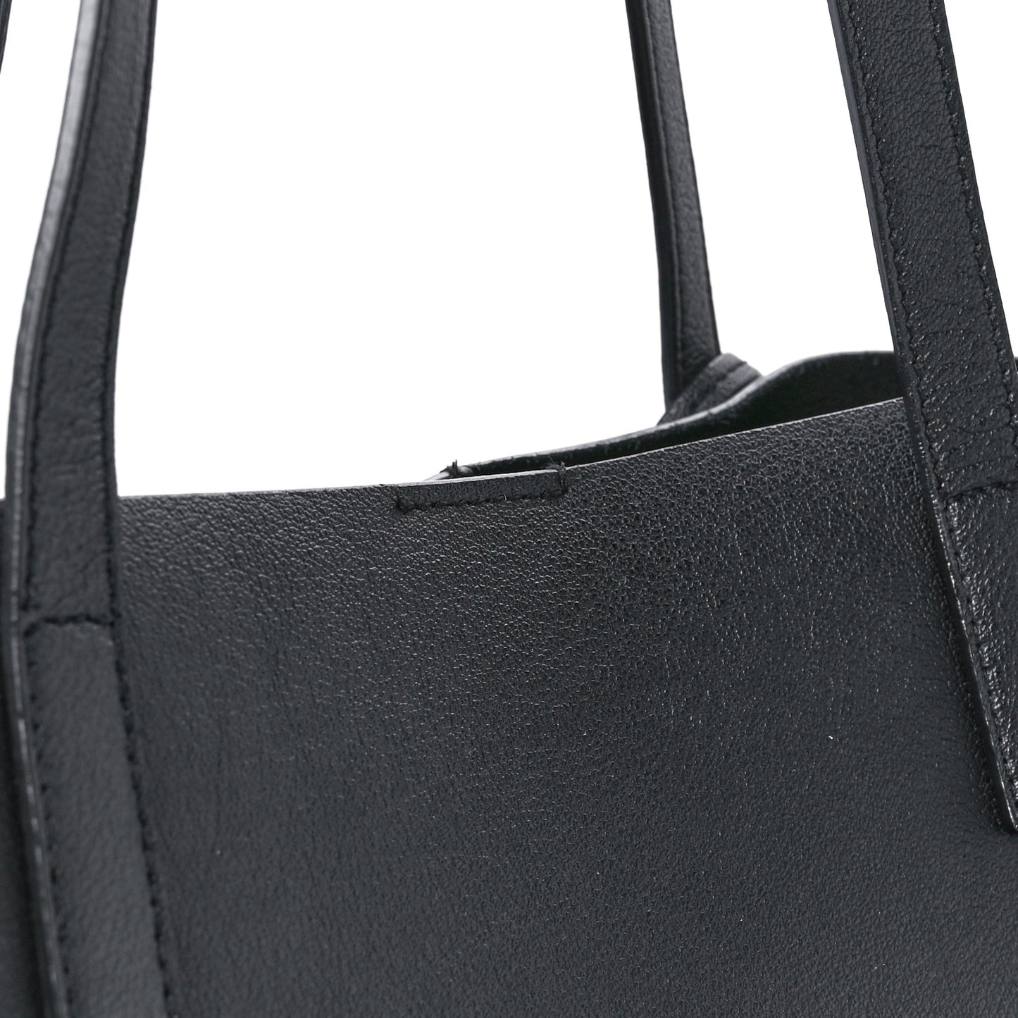Calfskin Large Shopping Tote Black