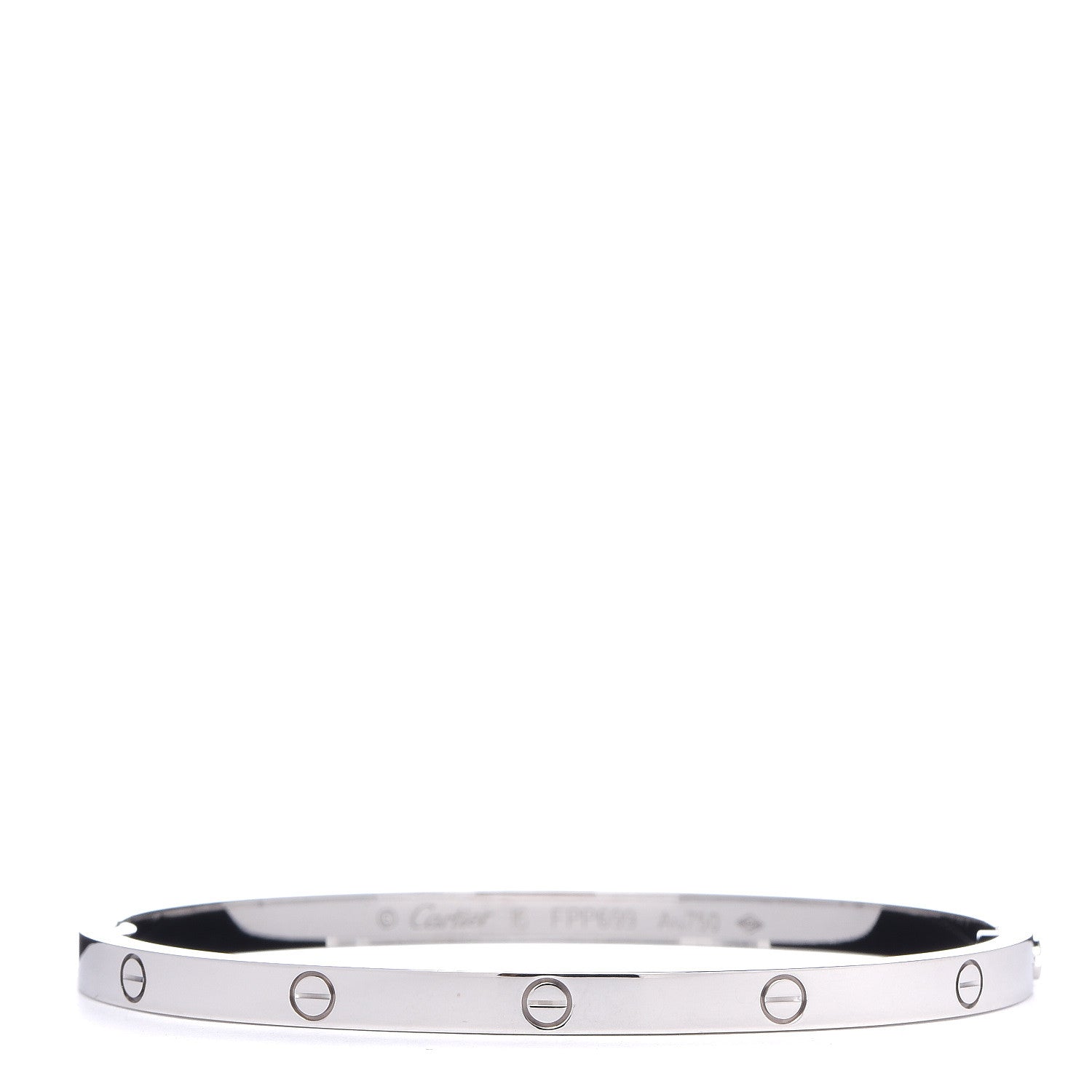 Cartier 18K White Gold Small LOVE Bracelet 16 1 of 7