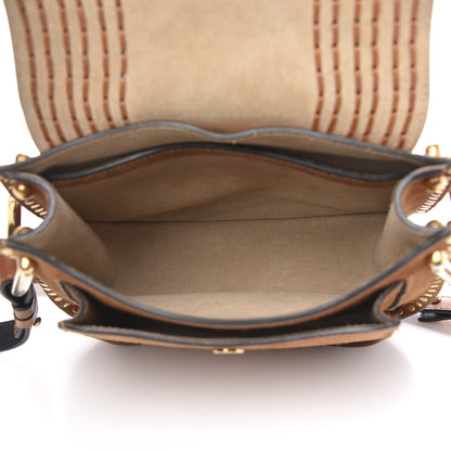 Chloe Suede Calfskin Braided Mini Hudson Shoulder Bag Caramel 5 of 15