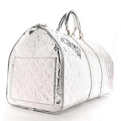 Louis Vuitton Monogram Miroir Keepall 55 Silver 2 of 19