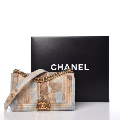 Chanel Painted Caviar Medium Boy In Cuba Flap Multicolor 9 of 9