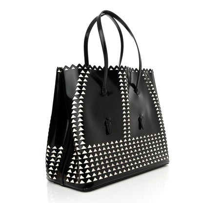 Alaia Patent Laser Cut Tote Black 4 of 10