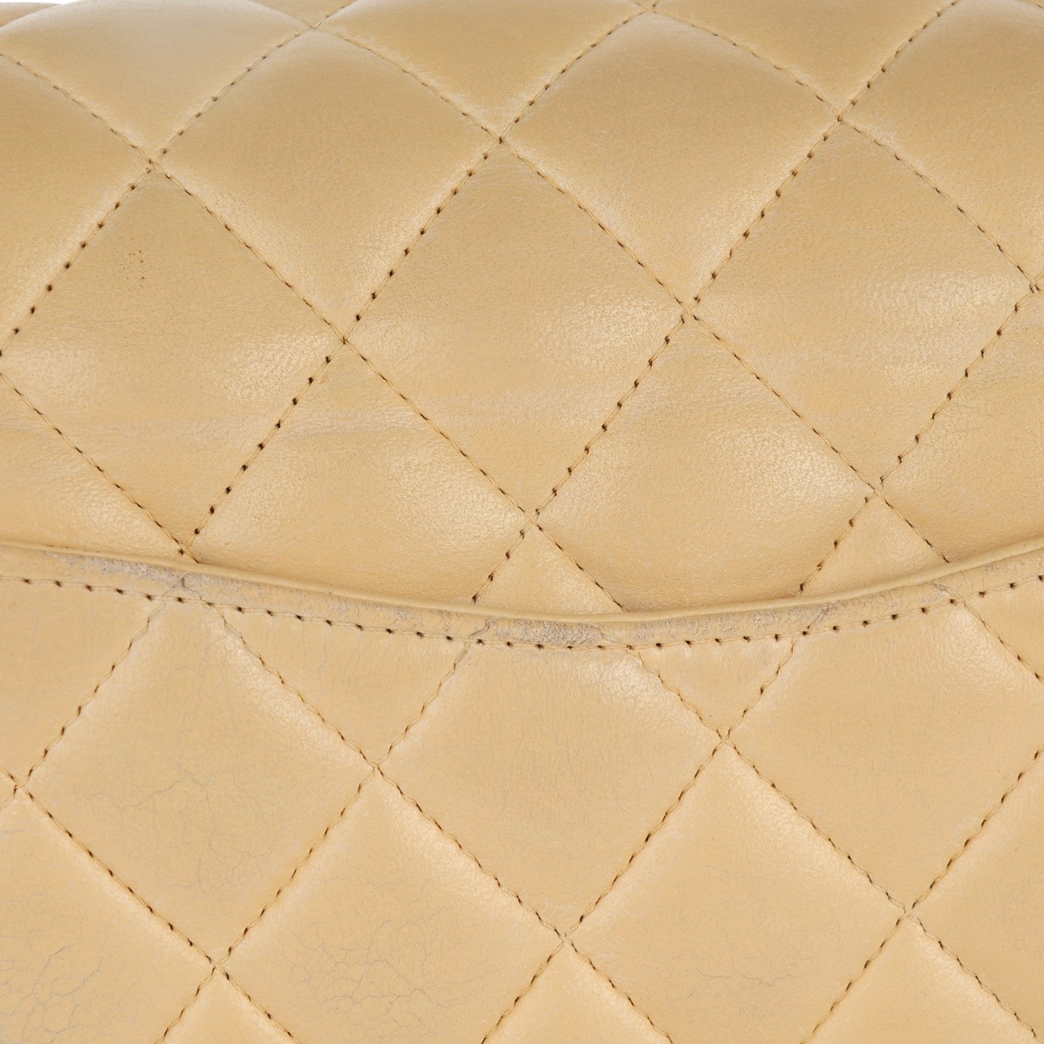 Chanel Lambskin Quilted Medium Double Flap Beige 15 of 15