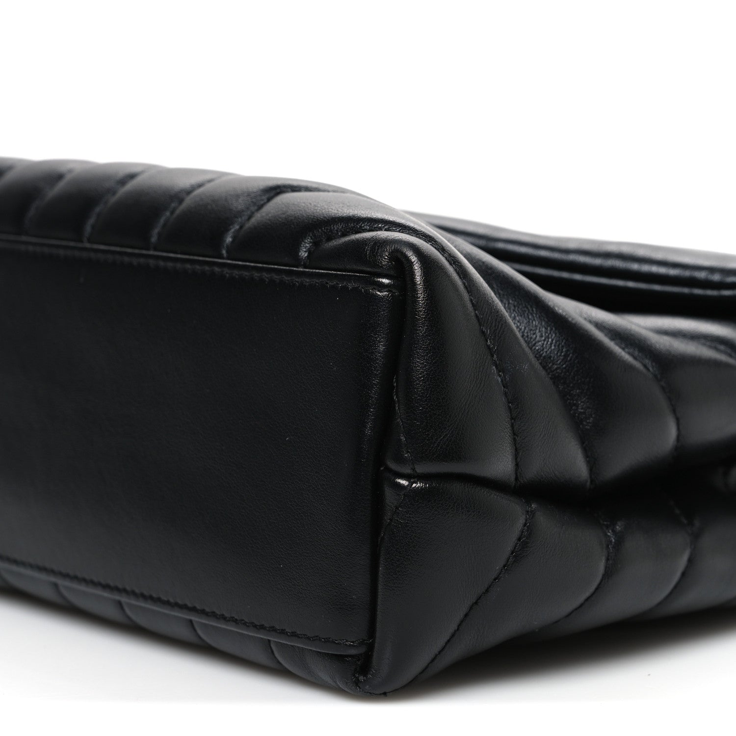 Saint Laurent Calfskin Y Quilted Monogram Monochrome Small Loulou Chain Satchel Black 10 of 10