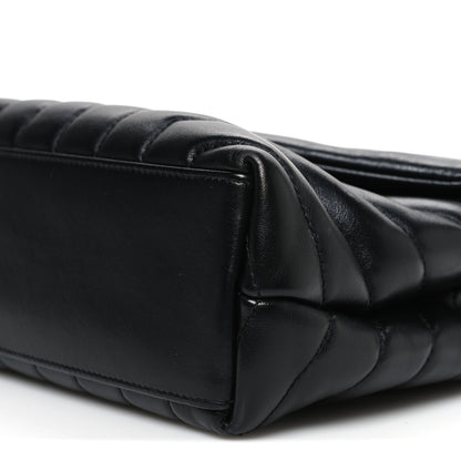 Saint Laurent Calfskin Y Quilted Monogram Monochrome Small Loulou Chain Satchel Black 10 of 10