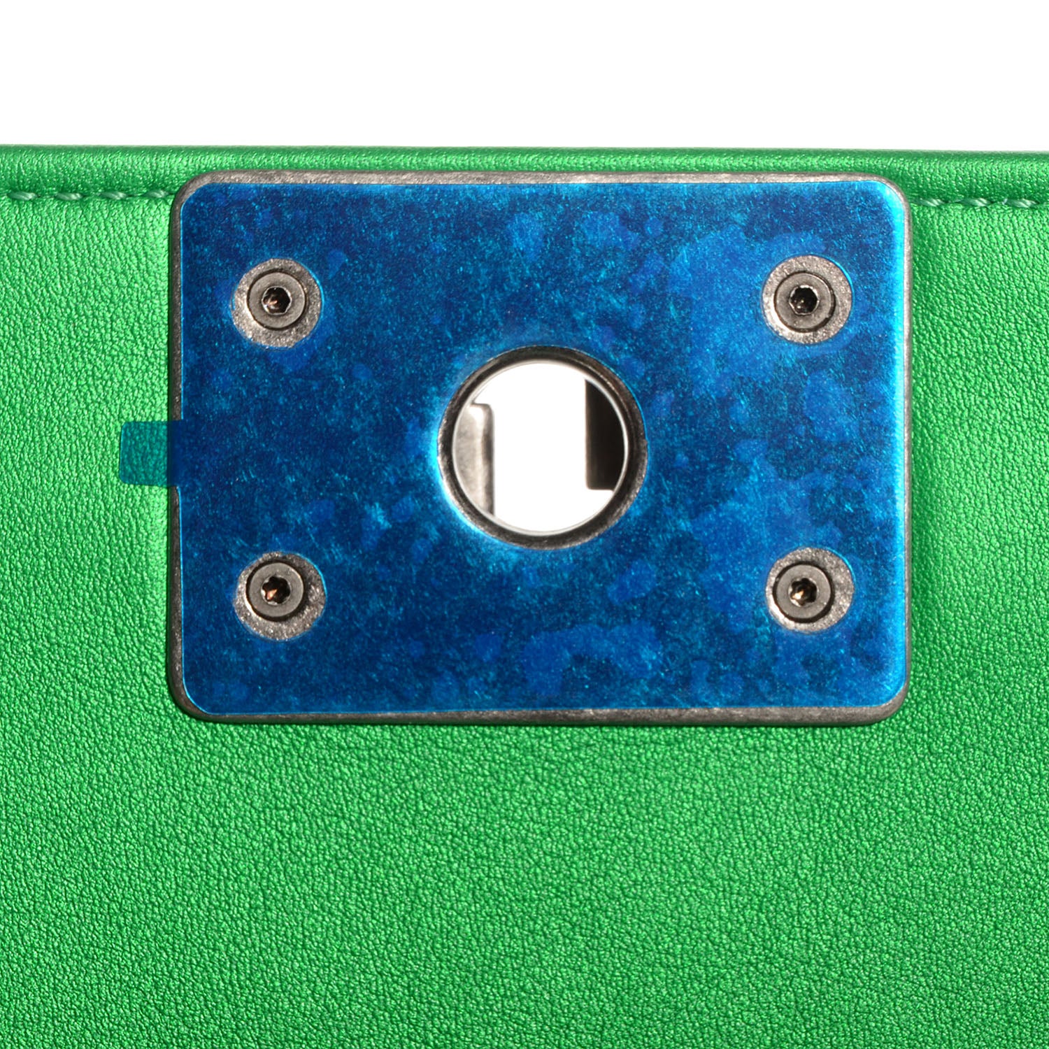 Chanel Metallic Calfskin Quilted Large Boy Flap Green 6 of 7