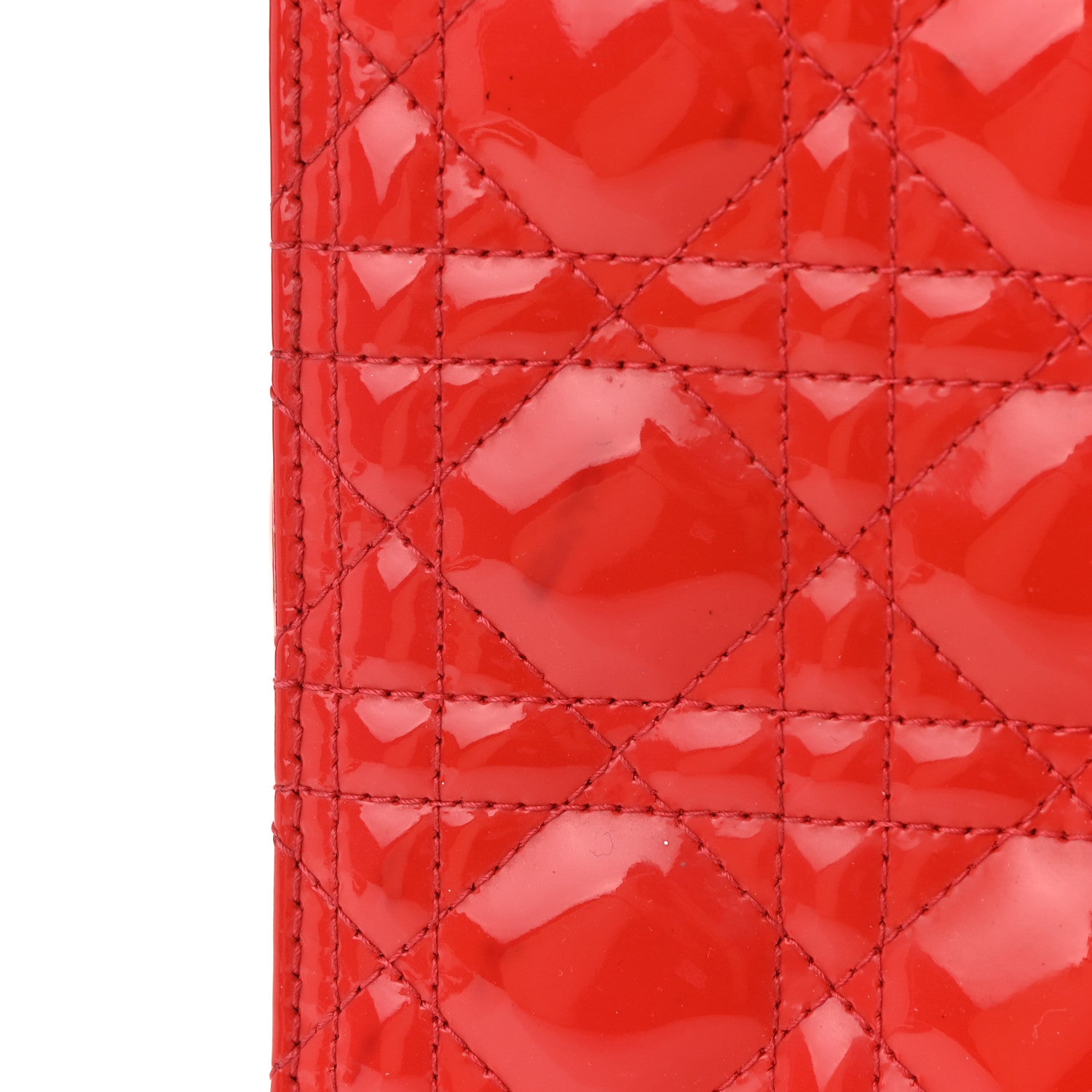 Christian Dior Patent Cannage Large Lady Dior Red 16 of 19