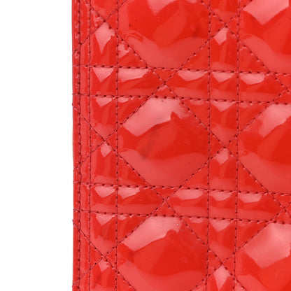 Christian Dior Patent Cannage Large Lady Dior Red 16 of 19