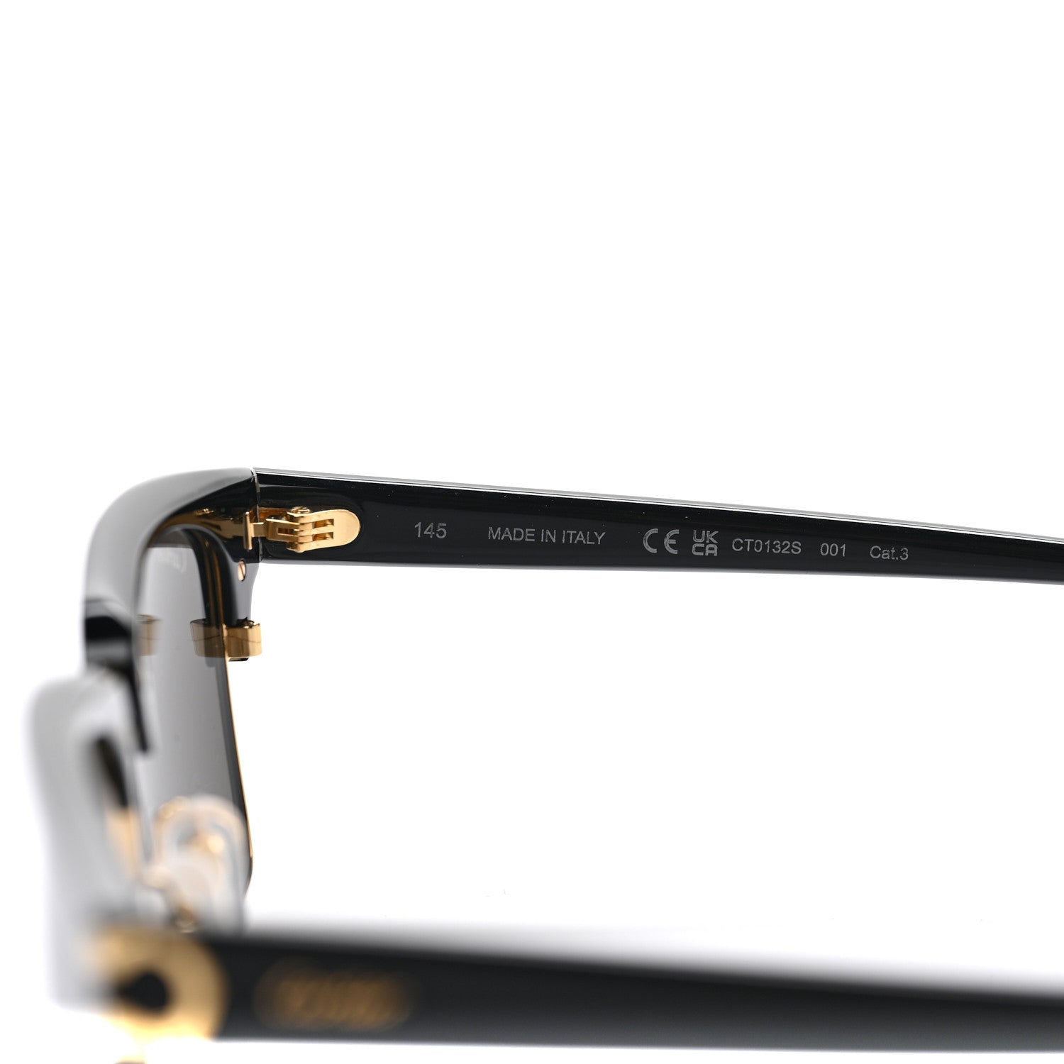 Cartier Acetate C Decor Sunglasses CT0132S Black 6 of 8