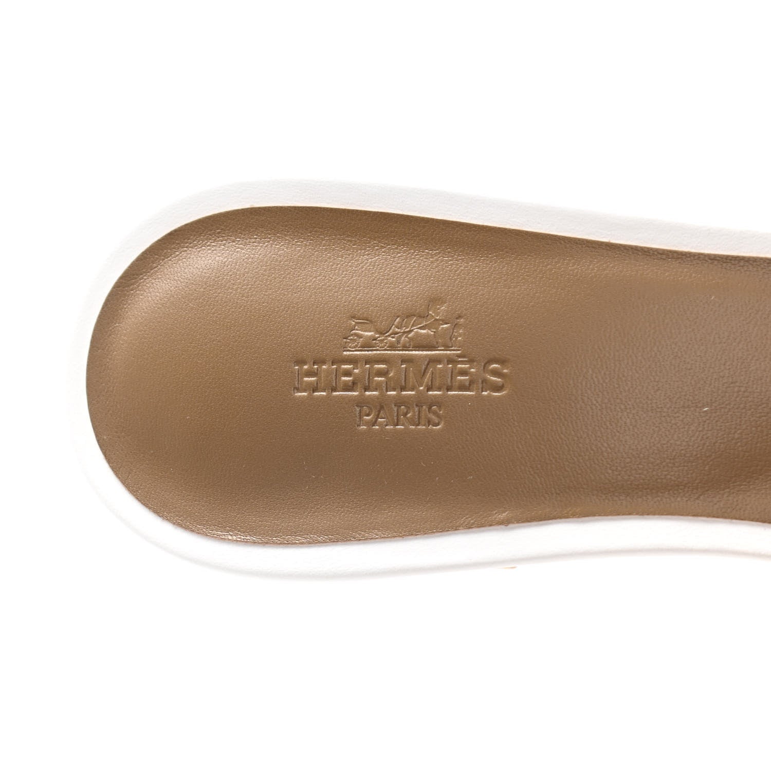 Hermes Calfskin Oasis Sandals 37 White 9 of 10