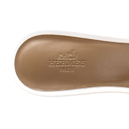 Hermes Calfskin Oasis Sandals 37 White 9 of 10
