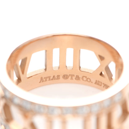 Tiffany 18K Rose Gold Diamond Wide Atlas Open Ring 51 5.75 4 of 6