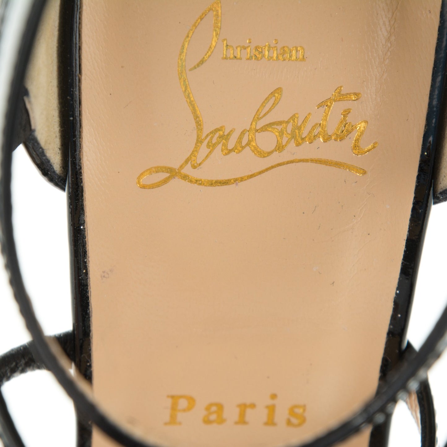 Patent Mariniere 100 Cage Sandals 39 Black