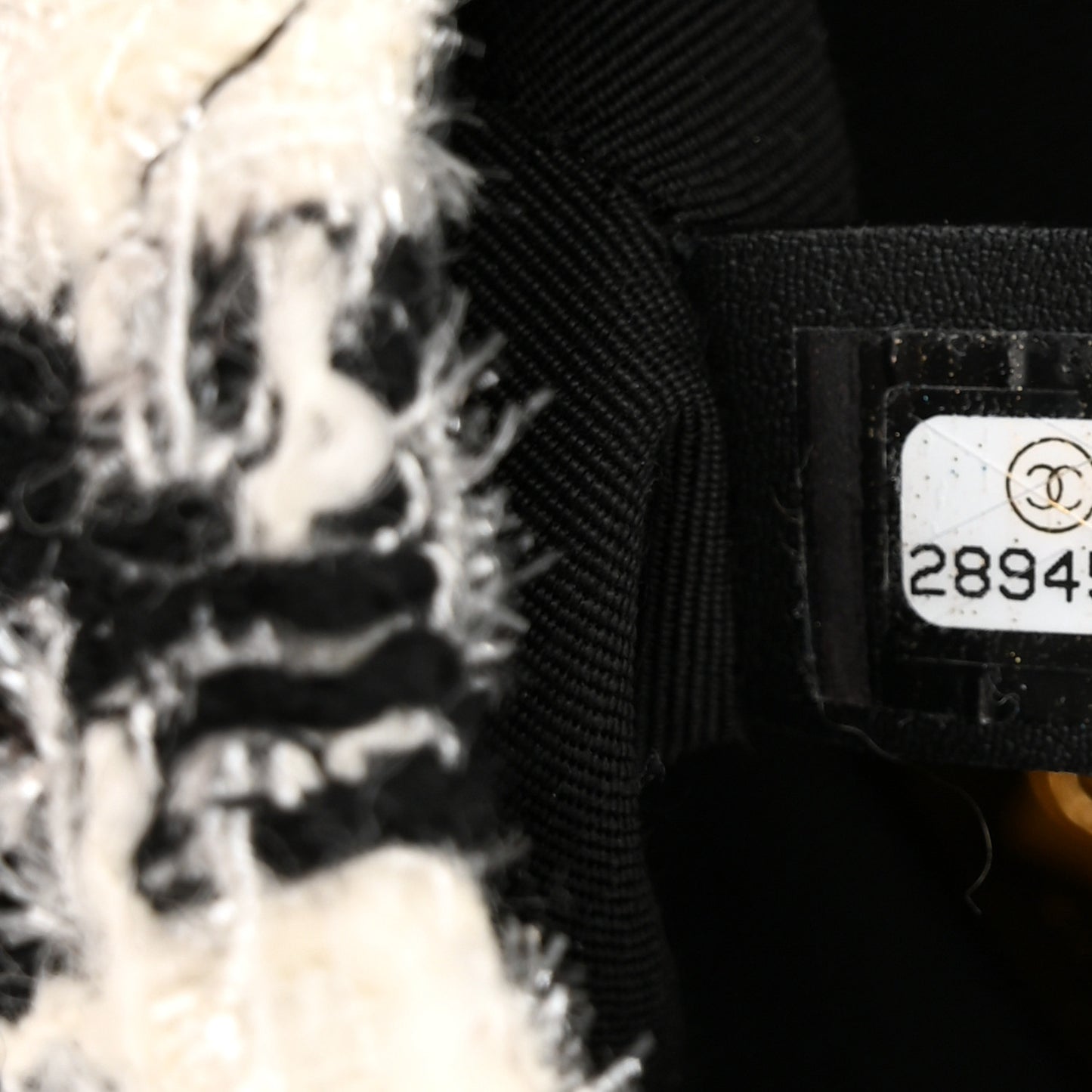 Tweed Quilted Chanel 19 Waist Bag Black Ecru White