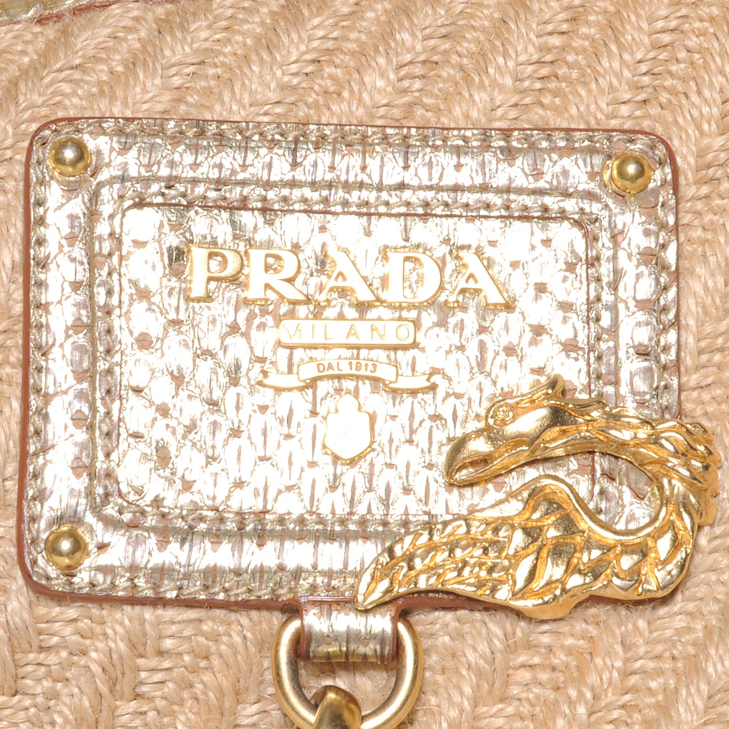 Prada Jute Python Hobo Oro 5 of 9