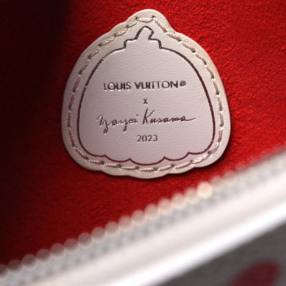 Louis Vuitton LV X YK Empreinte Infinity Dots Neverfull MM Pochette Rouge White 6 of 7