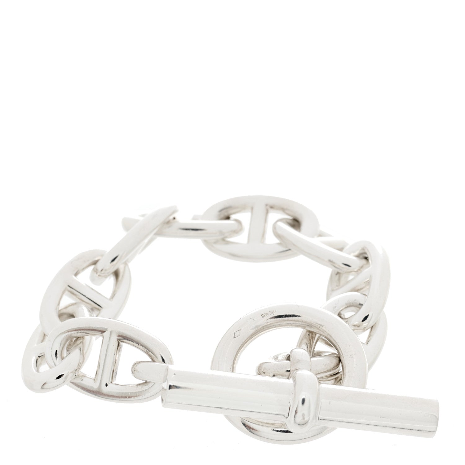 Hermes Sterling Silver GM Chaine d'Ancre Bracelet 1 of 4