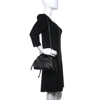 Balenciaga Grained Calfskin Neo Classic Hardware Nano City Crossbody Black 2 of 8