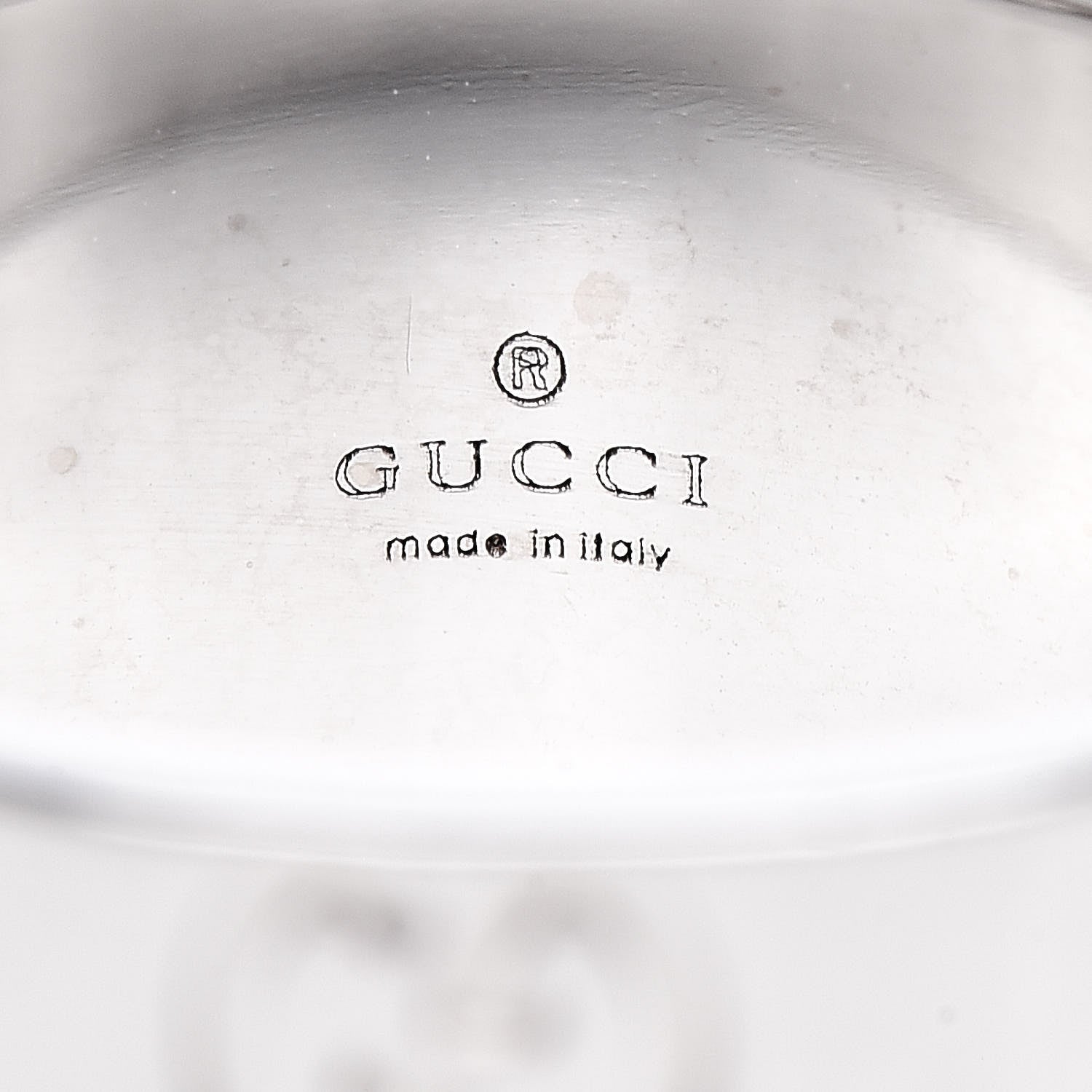 Gucci 18K White Gold 9mm Icon Band Ring 52 6 5 of 6