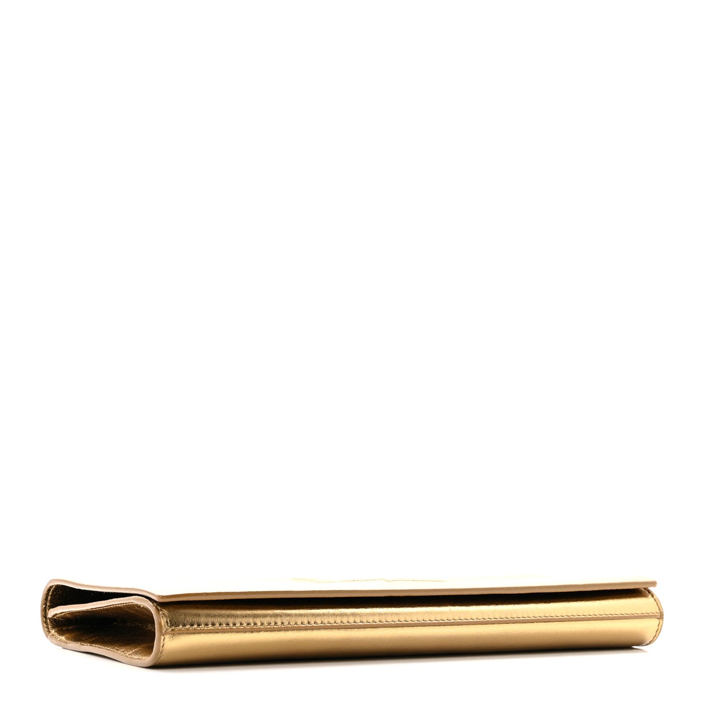 Metallic Calfskin Monogram Large Belle De Jour Clutch Gold