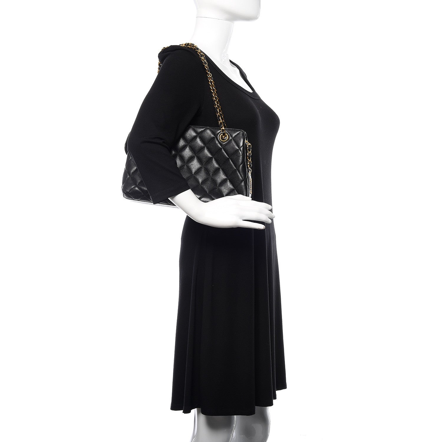 Chanel Caviar Quilted Shoulder Bag Black 2 of 10