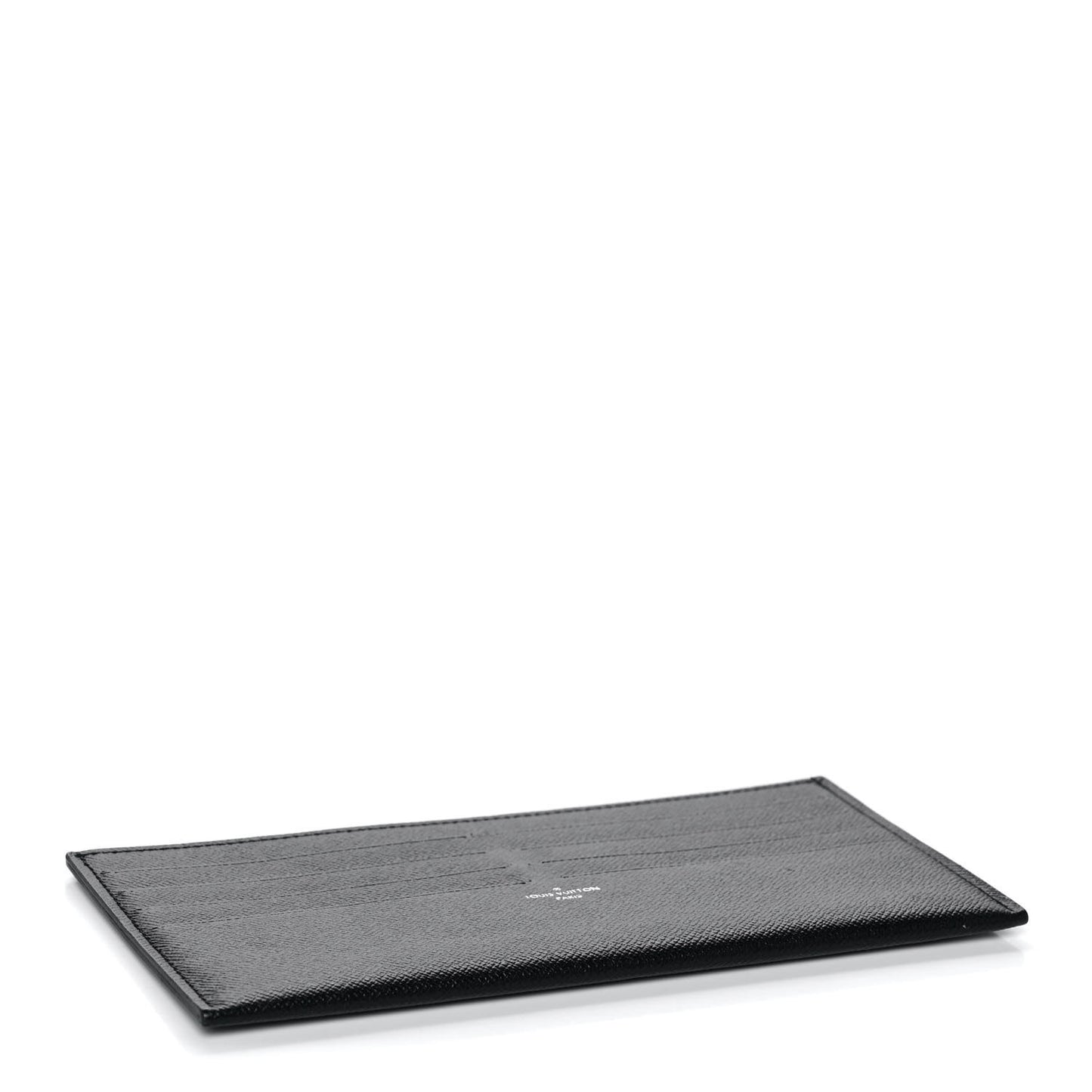Calfskin Felicie Chain Wallet Card Holder Insert Black