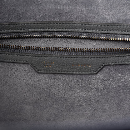 Celine Drummed Calfskin Mini Luggage Kohl 7 of 11