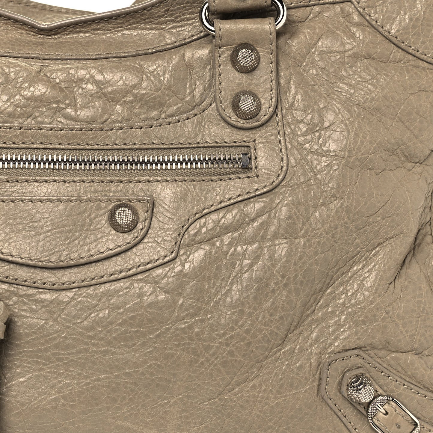 Agneau Giant 12 Silver Hardware City Latte Beige