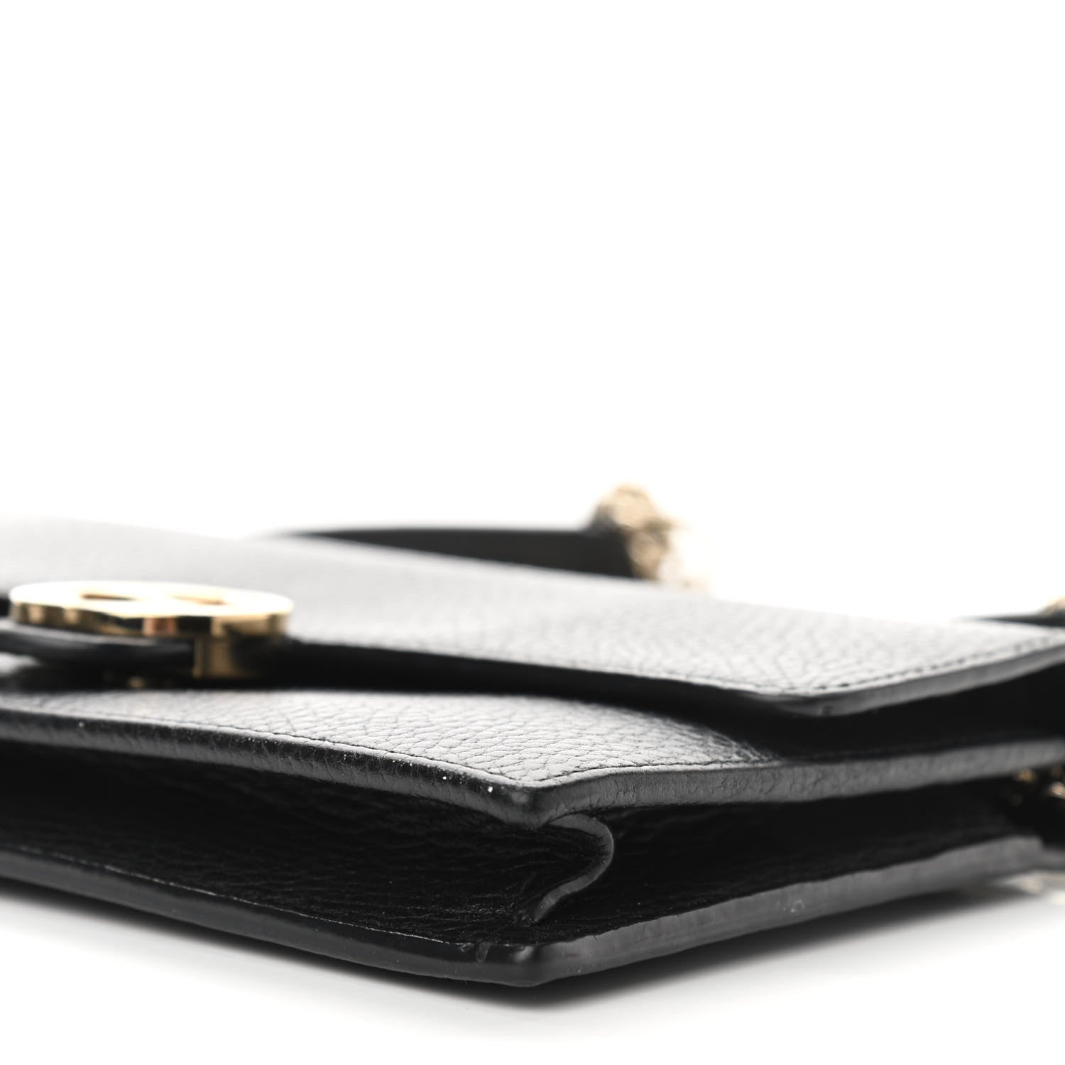 Gucci Dollar Calfskin Interlocking G Chain Wallet Black 8 of 10