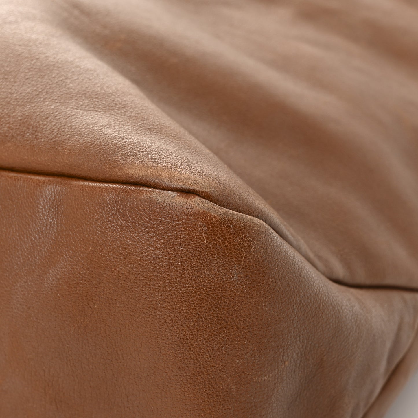 Calfskin Large Horsebit Chain Hobo Brown