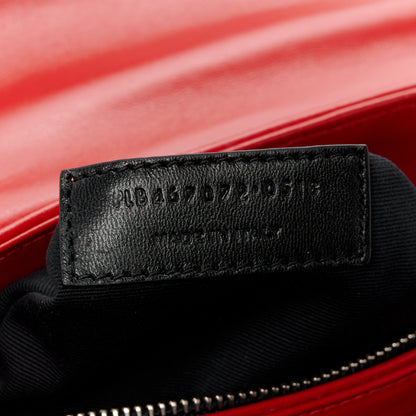 Saint Laurent Calfskin Y Quilted Monogram Toy Loulou Crossbody Bag Rouge Eros 8 of 11