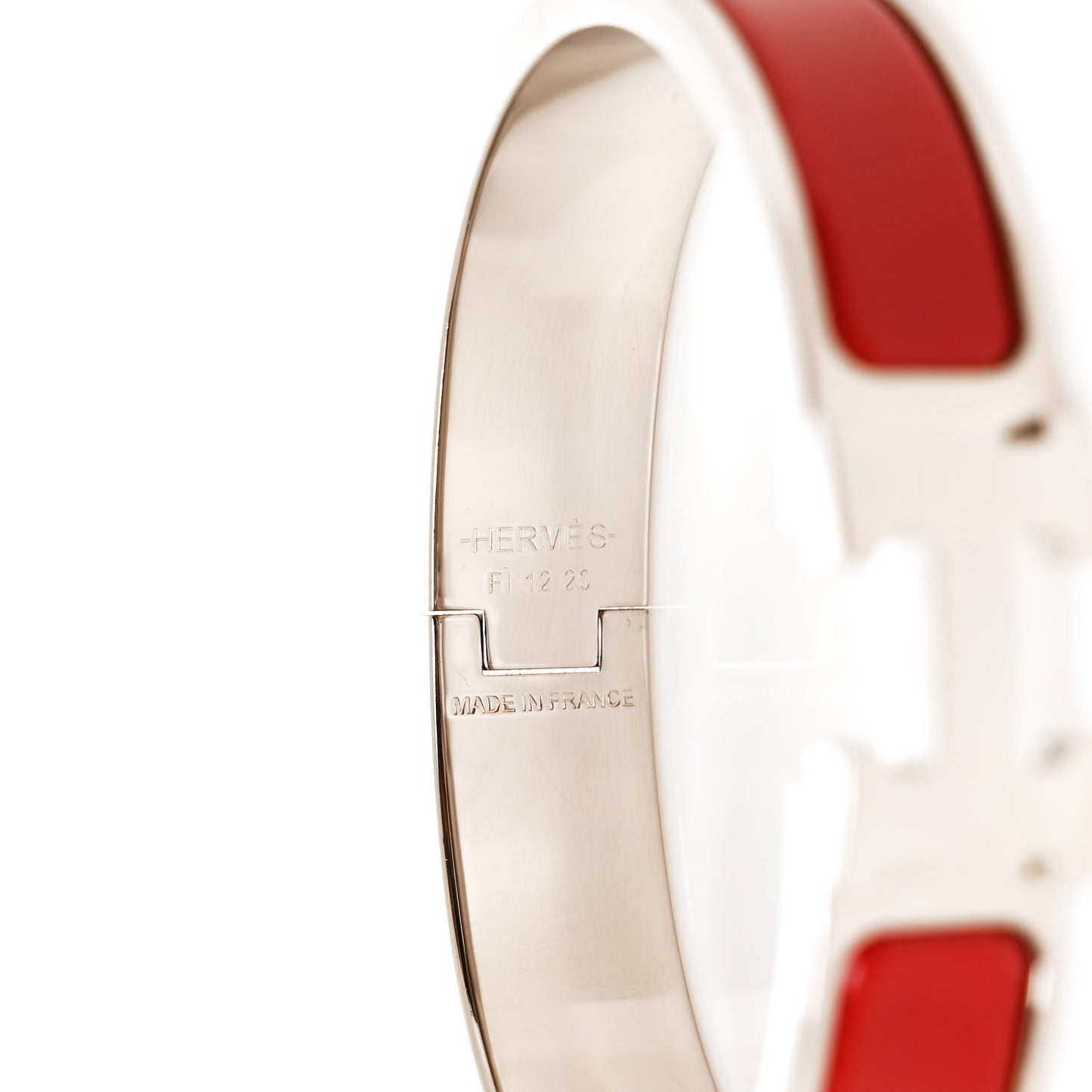 Enamel Narrow Clic Clac H Bracelet PM Rouge