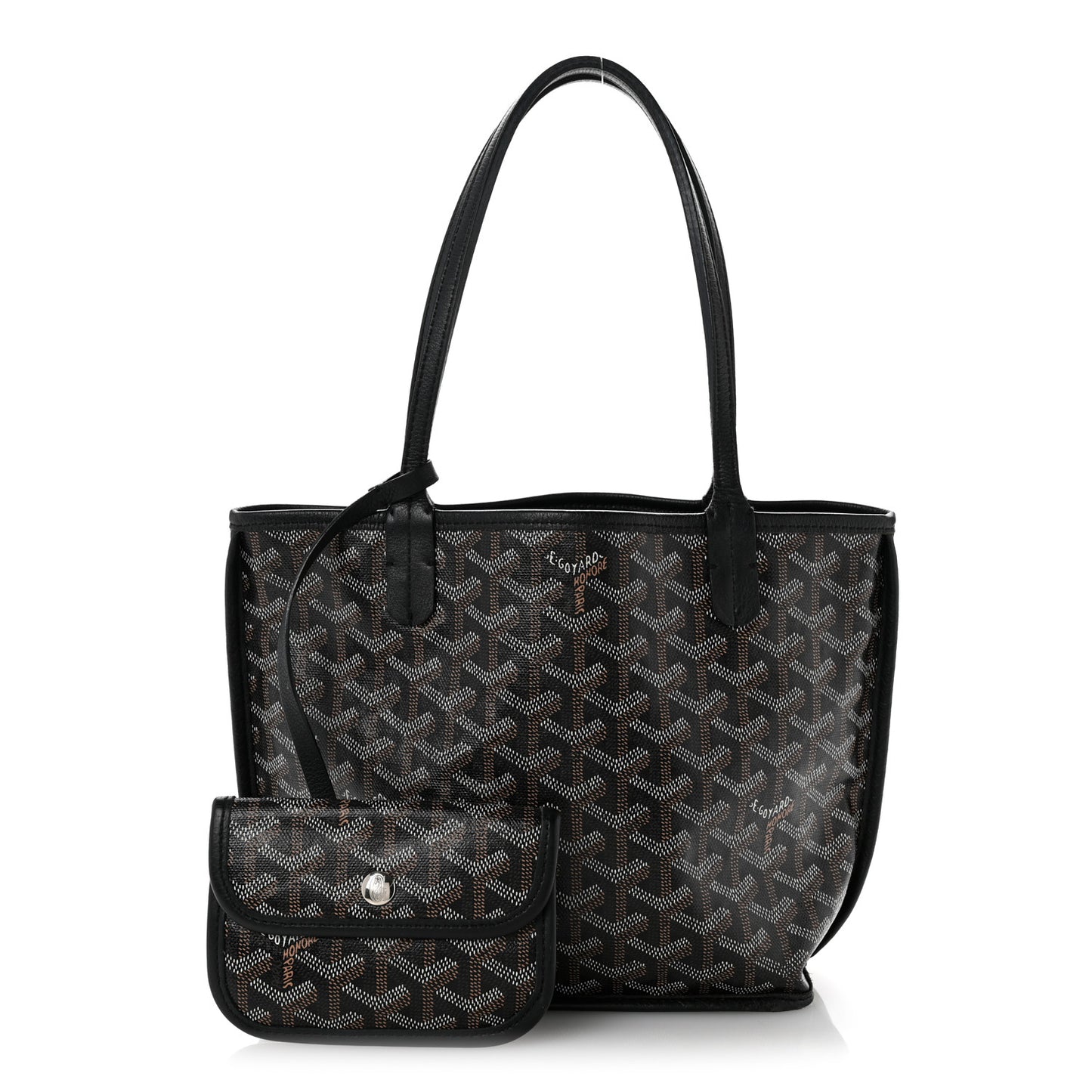 Goyardine Reversible Mini Anjou Black