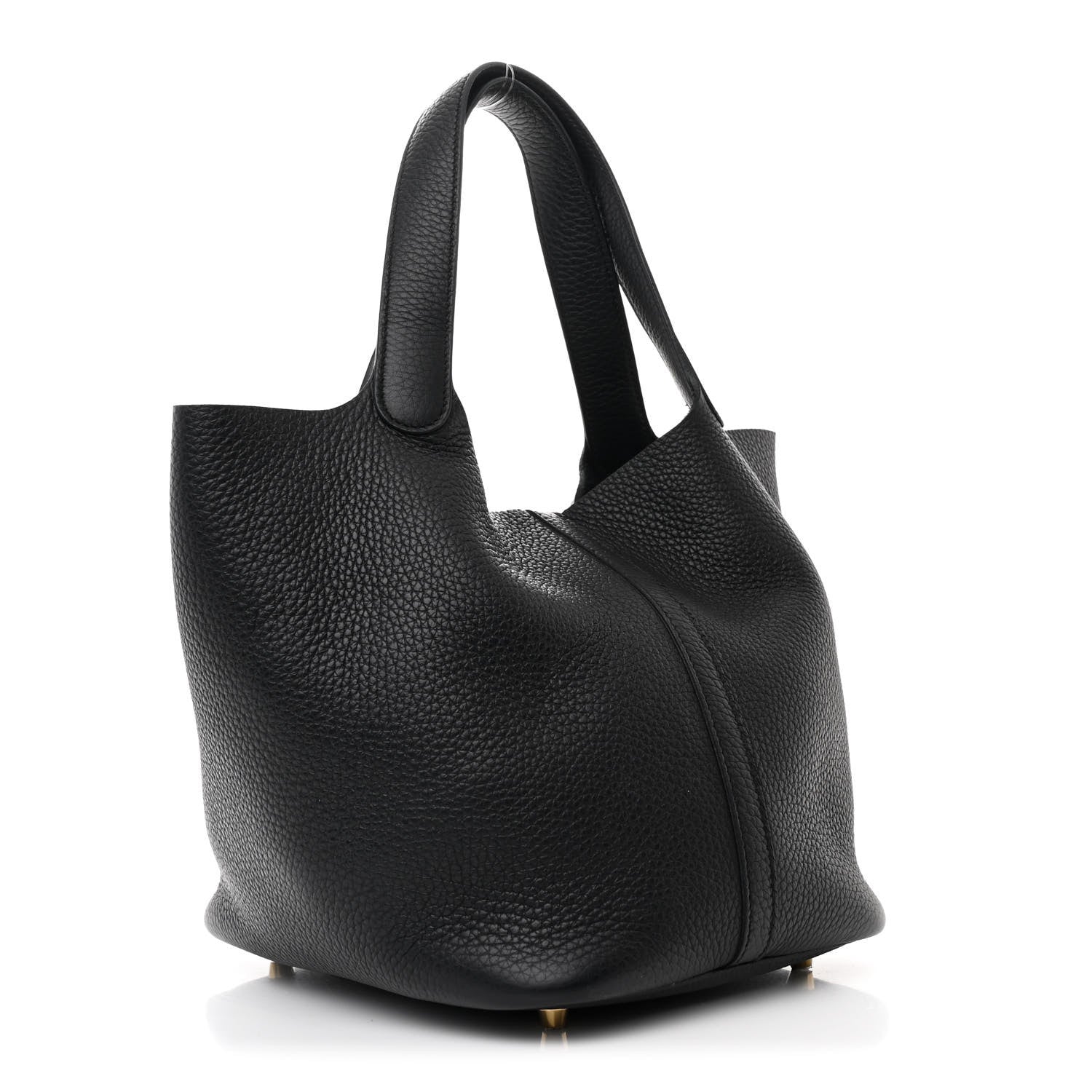 Hermes Taurillon Clemence Picotin Lock 22 MM Black 3 of 10