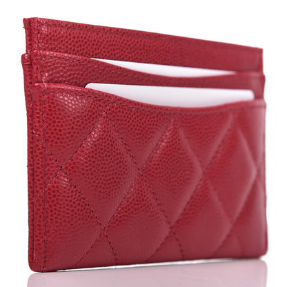 Chanel Caviar Quilted Card Holder Pink 3 of 9