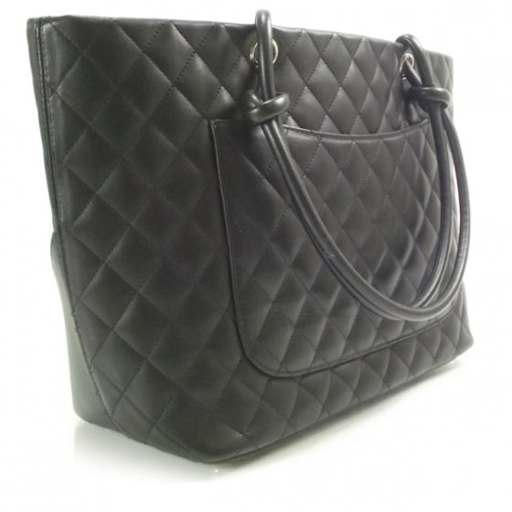 Chanel Calfskin Quilted Large Cambon Tote Black 3 of 11