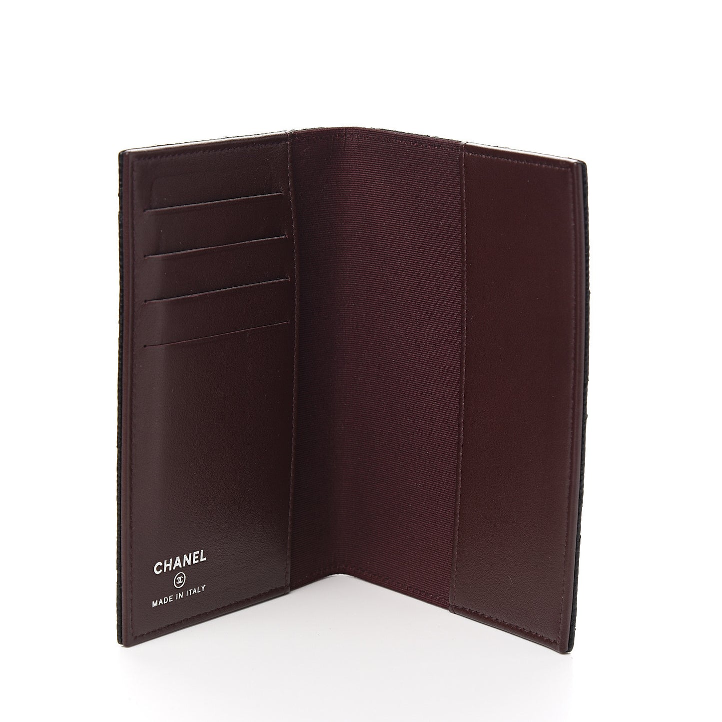 Caviar Quilted Passport Holder Black