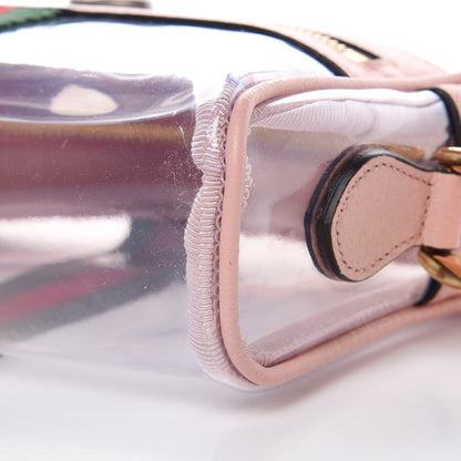 Gucci Vinyl Web Mini Ophidia Transparent Shoulder Bag Perfect Pink 6 of 10